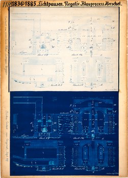 (1836)1885. Lichtpausen. Negativ. Blauprozess. Herschel