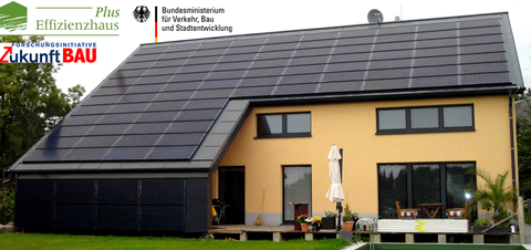 Süd-Ost-Ansicht des Effizienzhaus Plus in Weifa (Oberlausitz)