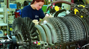 Arbeit an einer Turbomaschine