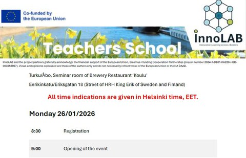 Preview of the Program of the Teachers School 2026