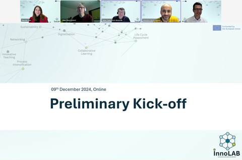 Bei dem Bild handelt es sich um einen Screenshot aus dem vorläufigen Online-Kick-off-Meeting.
