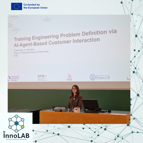 Dr. Marchini presents her talk, "Training Engineering Problem Definition via AI-Agent-Based Customer Interaction," at the Lessons Learned VIII conference.