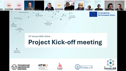 The picture shows a screeonshot with all partecipants of the project kick-off meeting.