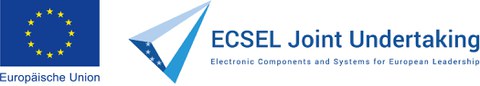 Logos der Europtäischen Union und des Joint Undertaking (JU) „Electronic Component Systems for  European Leadership“ (ECSEL)