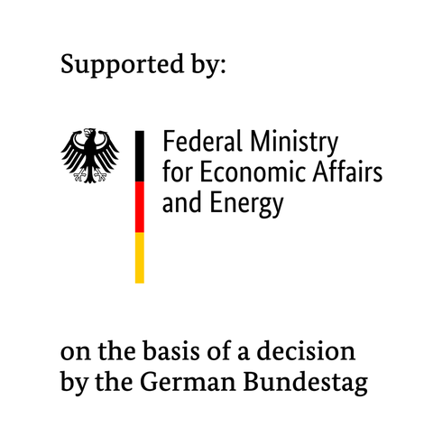 Funding logo of the Federal Ministry for Economic Affairs and Energy.