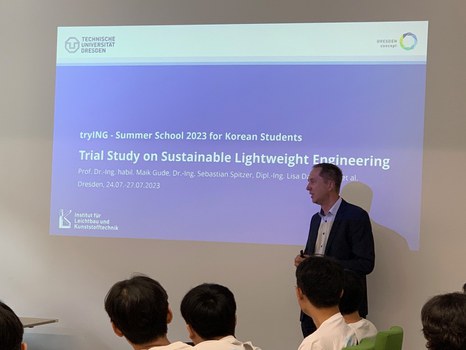 ILK-Sommerschule für hochbegabte koreanische Jugendliche. Juli 2023