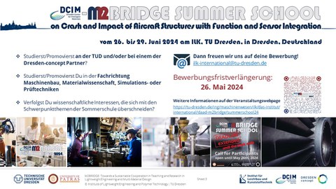 DCIM-M2BRIDGE Sommerschule 2024. CfP. Fristverlängerung