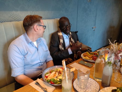 Senegal-Delegation Juni 2024. Abendessen
