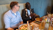 Senegal-Delegation Juni 2024. Abendessen