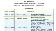 Indo-German S&T Cooperation - Opportunities ahead and vision for future, 26.03.2024, indiche Botschaft in Berlin