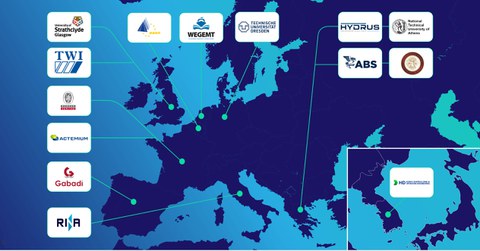 Map with the international project partners.