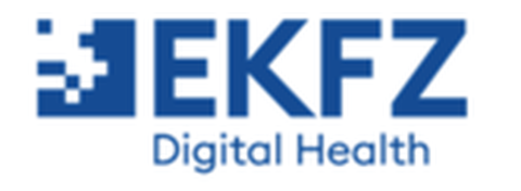 Logo of the EKFZ: ‘EKFZ’ lettering, below ‘Digital Health’.