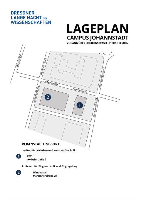 Lageplan: Zugang über die Holbeinstraße (Holbeinstraße 6).