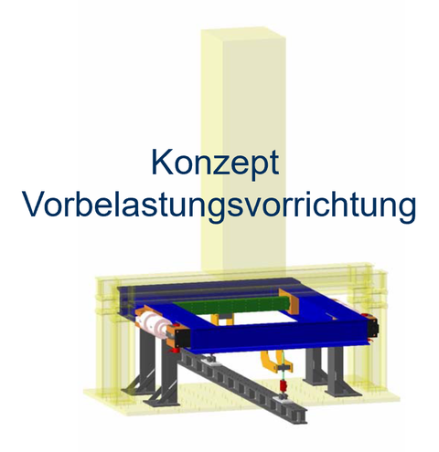 CAD-Modell des im Projekt Valid entwickelten Konzepts einer Belastungsvorrichtung zur Aufbringung von Vorbelastungen auf Proben bei SchlagschädigungImpact-Simulation an doppelschaligen Verbundstrukturen
