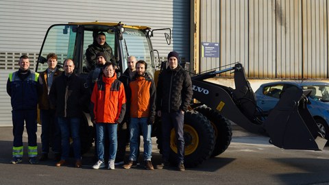 Erste Baumaschine im Fuhrpark des CFLab