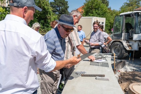 Impressionen von der Besichtigung der Baustelle des Carbonbeton-Gebäudes CUBE