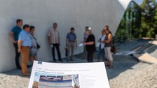 Impressionen von der Besichtigung der Baustelle des Carbonbeton-Gebäudes CUBE