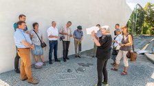 Impressionen von der Besichtigung der Baustelle des Carbonbeton-Gebäudes CUBE