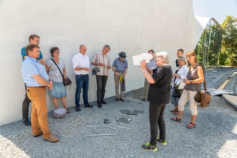 Impressionen von der Besichtigung der Baustelle des Carbonbeton-Gebäudes CUBE