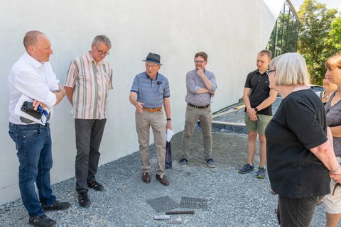 Impressionen von der Besichtigung der Baustelle des Carbonbeton-Gebäudes CUBE