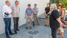 Impressionen von der Besichtigung der Baustelle des Carbonbeton-Gebäudes CUBE