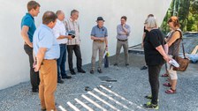 Impressionen von der Besichtigung der Baustelle des Carbonbeton-Gebäudes CUBE