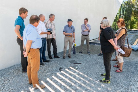 Impressionen von der Besichtigung der Baustelle des Carbonbeton-Gebäudes CUBE