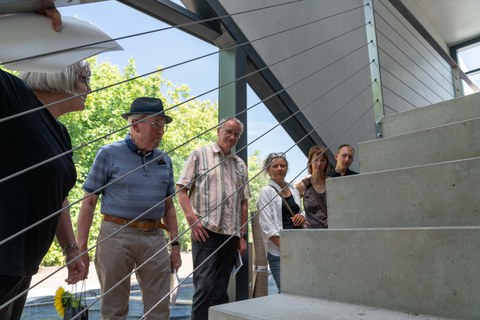 Impressionen von der Besichtigung der Baustelle des Carbonbeton-Gebäudes CUBE