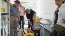 Impressionen von der Besichtigung der Baustelle des Carbonbeton-Gebäudes CUBE