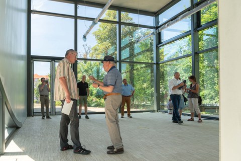 Impressionen von der Besichtigung der Baustelle des Carbonbeton-Gebäudes CUBE