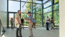 Impressionen von der Besichtigung der Baustelle des Carbonbeton-Gebäudes CUBE