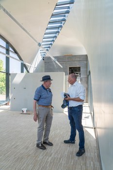 Impressionen von der Besichtigung der Baustelle des Carbonbeton-Gebäudes CUBE