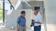 Impressionen von der Besichtigung der Baustelle des Carbonbeton-Gebäudes CUBE