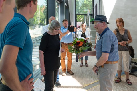Impressionen von der Besichtigung der Baustelle des Carbonbeton-Gebäudes CUBE