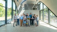 Impressionen von der Besichtigung der Baustelle des Carbonbeton-Gebäudes CUBE