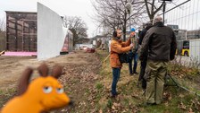 Foto mit Impressionen vom Drehtermin für die Sendung mit der Maus