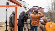 Foto mit Impressionen vom Drehtermin für die Sendung mit der Maus