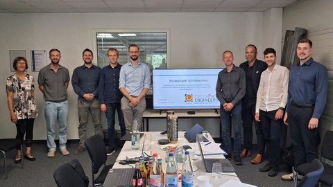 Representatives of the 3D-FibRe-Print project at the consortium meeting at thermoPre ENGINEERING GmbH on September 8, 2026