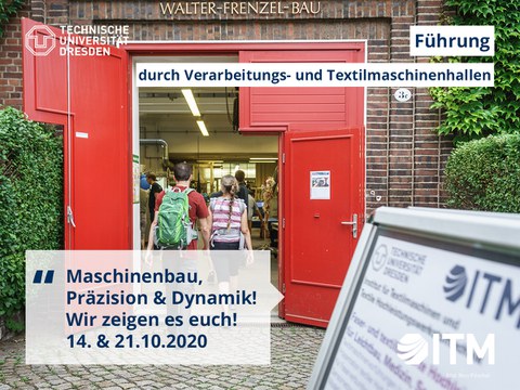 Sharepeak Einladung Führung durch die Textilmaschinenhalle