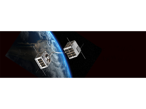 Visualization of tether satellite hovering above the earth