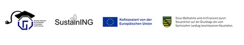 Logoband mit EFRE-Logo und TUD spezifischen Logos
