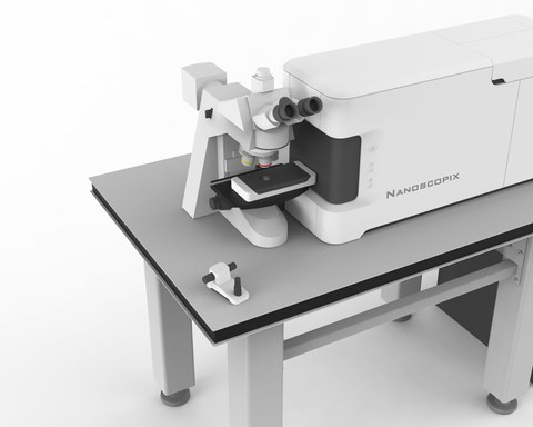 3D-Visualisierung eines Tieftemperatur-Laborgeräts.