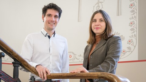 Portraitbild von Dr. Sara Marchini und Johannes Mersch
