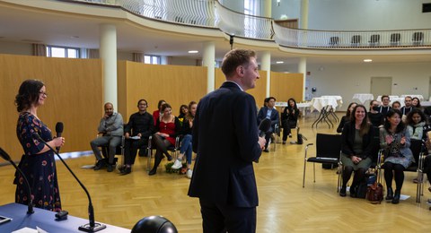 Daniela Mohrich and Philip Grünauer (presenters)