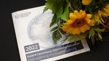 Event booklet with flowers