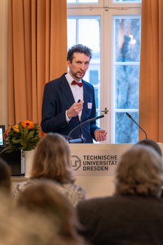 Preistäger hält Rede