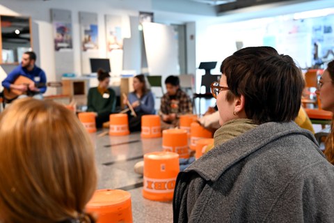 Foto einer Trommelübung beim GC Lab