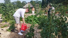 Joint practical work in the Botanical Garden in the "BildungsAcker" project