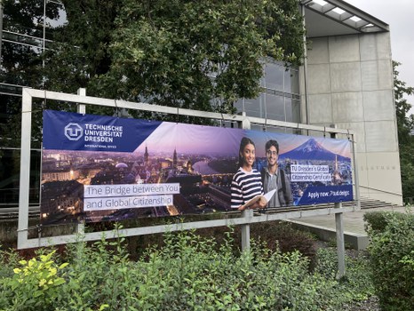The new GCC banner in front of HSZ