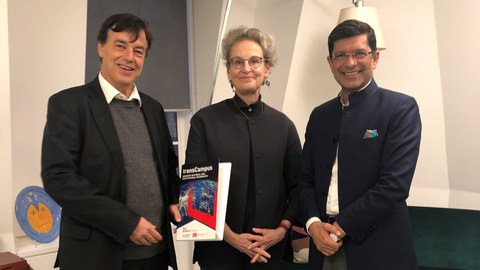 Stefan Bornstein with Rector Staudinger and President Shitij Kapur